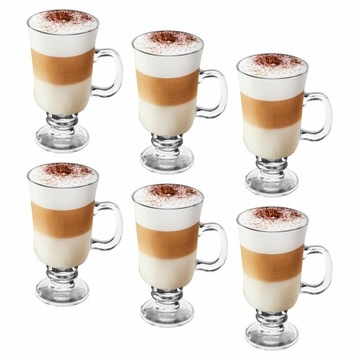 КОФЕЙНЫЕ СТАКАНЫ Irish Latte 6 шт + ЛОЖКИ Tadar
