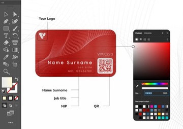 VIM Card NFC-визитка №1 с собственным ПО (Черный)