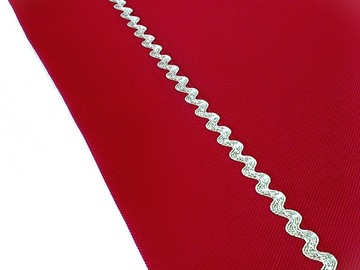 Настольная дорожка - SOLID RED + SILVER ZIGZAG, скатерть 180x40