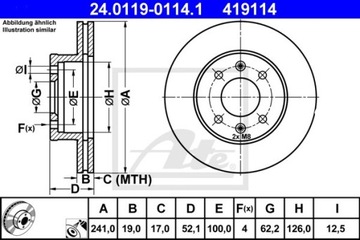 фото thumb №2, Ate диск тормоза hyundai accent 00-05