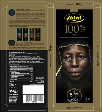 ТЕМНЫЙ ШОКОЛАД ZAINI WOMEN OF COCOA НАБОР 70 80 90 100% КАКАО 4 x 75г
