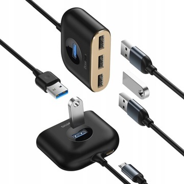 АДАПТЕР-концентратор, разветвитель 4x USB 3.0 Baseus Square
