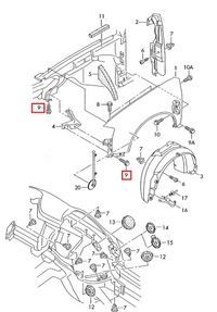 фото thumb №8, Болт крепёжная крыло оригинальный номер n90949402 audi a6 c5