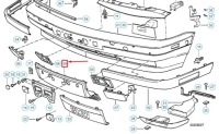 фото thumb №7, Bmw 5 e34 тримач na передня номерні знаки реєстраційна 51111944179 oem