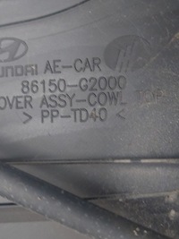 фото thumb №5, Hyundai ioniq 16- панель под лобовым стеклом верхний европа 86150g2000