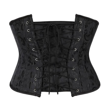Чёрный корсет UNDERBUST, МЕТАЛЛ.