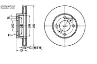 фото thumb №1, Ate гальмівні диски гальмівні 2szt. mitsubishi carisma colt