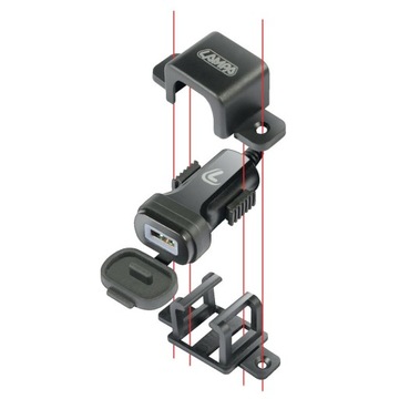 Разъем для зарядного устройства USB Fix Omega, водонепроницаемый, 12/24 В.