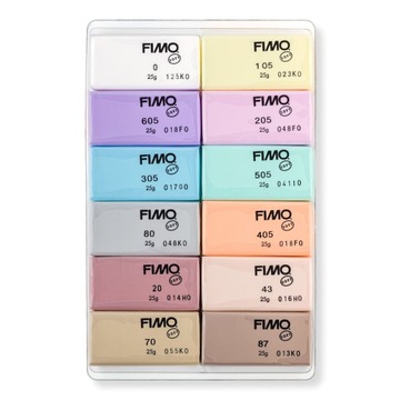 Набор глины для лепки FIMO SOFT 12 x 25 г Пастельная масса
