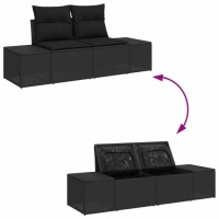 фото thumb №11, Vidaxl комплект sof na сад з przechowywaniem 10 pcs чёрный polirattan