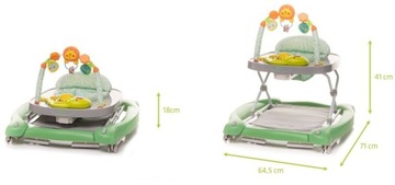 Ходунки, толкачи, качалки, 4baby Swing'n Push, резиновые