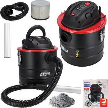ПРОМЫШЛЕННЫЙ КАМИН ПЫЛЕСОС DEDRA ДЛЯ ГРИЛЯ ASH 1200W 18L ВОЗДУХОДУВКА