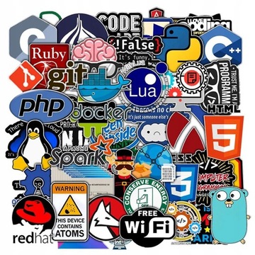 50x Stickers and Stickers - Programming