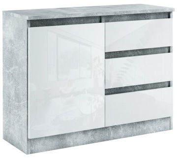 014-092 KOMODA B1d3s/100 cm - BETON / POŁYSK