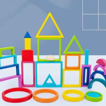 Набор детских кубиков Rainbow Nesting, большой.