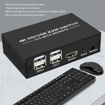 ПЕРЕКЛЮЧИТЕ KVM-ХАБ 2 НА 4 USB 3.0