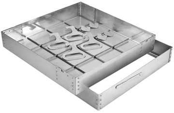 Смотровой люк 500x500x100 мм с системой блокировки из нержавеющей стали