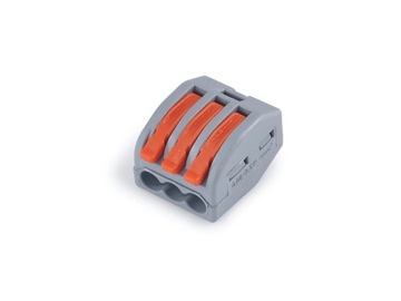 БЫСТРОСОЕДИНИТЕЛЬ CMK-413 0,08 до 2,5 (4,0) мм² 3 ЗАЖИМА - 50 ШТ.