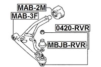 фото thumb №3, Шарнір кульовий важіль передній нижній mitsubishi rvr n10 20
