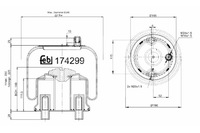 фото thumb №1, Пневмоподушка подвеска пневматический febi 174299