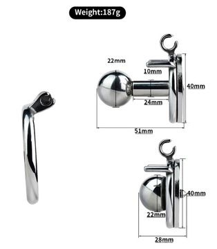 Stalowy pas cnoty Chastity klatka Inverted Plug + Uprząż