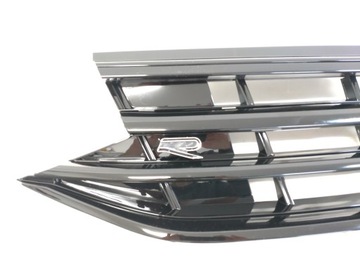 фото thumb №5, Новый решётка радиатора решётка радиатор решётка vw tiguan ii рестайлинг r-line 2020- полный чёрный