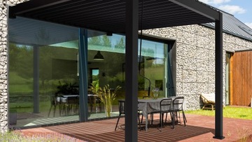 WALL GARDEN терраса PERGOLA кровля 3х3 Premium Wall Gutroof БЕЛЫЙ