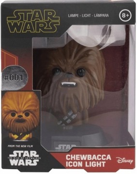 Настольная лампа Star Wars Chewbacca 10 см, питание от 2 батареек ААА, тумбочка