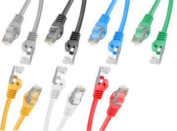 Сетевой кабель LAN ETHERNET Интернет Cat 6 FTP RJ45 0,25 м Витая пара Черный