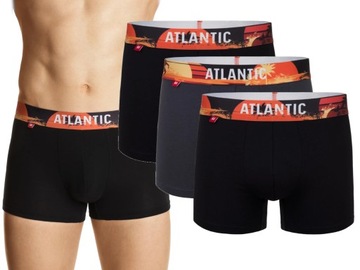 Atlantic Bokserki męskie Czarne 164 3-pak XXL*2XL