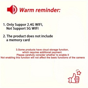 Kamera Wi-Fi Kamera internetowa z noktowizorem, rejestrator wideo Monitor