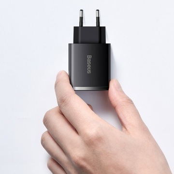 БЫСТРОЕ СЕТЕВОЕ ЗАРЯДНОЕ УСТРОЙСТВО BASEUS, УНИВЕРСАЛЬНОЕ USB-C/2x USB МОЩНОЕ, 30 Вт, PD QC