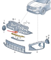 фото thumb №1, Vw taigo cs правый радиатор решётка trim 2g7853762c041