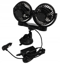фото thumb №8, Великий вентилятор вентилятор автомобільний поворотний 24v подвійний потужний присоска