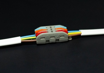 Szybkozłączka przelotowa 3 p złączka 0.5 - 4 mm² 32A 250V kolorowa 10szt.