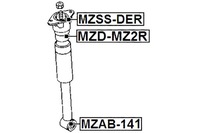 фото thumb №3, Сайлентблок амортизатора заднего mazda demio dy 2002-2005 jp febest