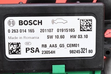 фото thumb №7, Блок управления модуль парковка pdc 9824532180 0263014165 citroen c3 iii рестайлинг