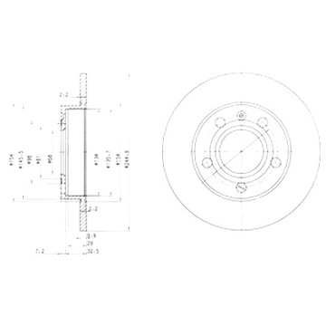 фото thumb №1, Drive+ диски тормозные 2szt. зад audi купе b3 2.2b 92-96 9x5otw