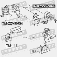 фото thumb №4, Втулка подушки безпеки двигуна задня febest tmb-zzv50rr