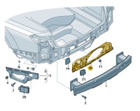 фото thumb №1, Лента крепёжная бампер задний audi a8 d5 aso оригинал nowa 4n0807329a