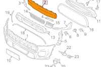 Купить Mini f55 защита бампера передний 51117379434 7379434 nowa оригинальная, фото thumb