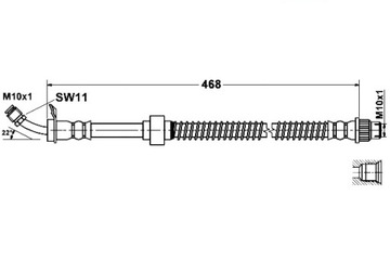 фото thumb №11, Шланг гальмівний гнучкий renault master 00- перед