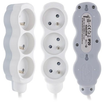 Удлинитель, удлинитель, розетка 2P+Z, 3gn, 5м