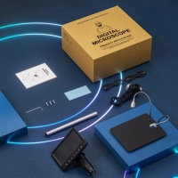 ЦИФРОВОЙ МИКРОСКОП С УВЕЛИЧЕНИЕМ 1200x 12 МП 28 светодиодов HD-экран 7 дюймов карта MicroSD 32 ГБ
