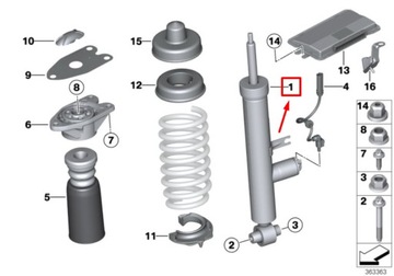 фото thumb №9, Bmw 3 f30 rear shock абсорбер 37126874513 6874513
