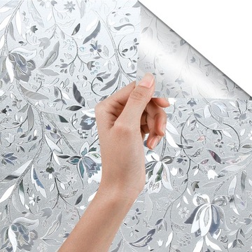 СТАТИЧЕСКИЕ ДЕКОРАТИВНЫЕ ЦВЕТЫ ДЛЯ ОКОН ИЗ ФОЛЬГИ ДЛЯ ОКОН DIY РУЛОН 90X200CM