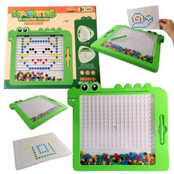 TABLICA MAGNETYCZNA mozaika MAGPAD Montessori XXL SZABLONY DINOZAUR