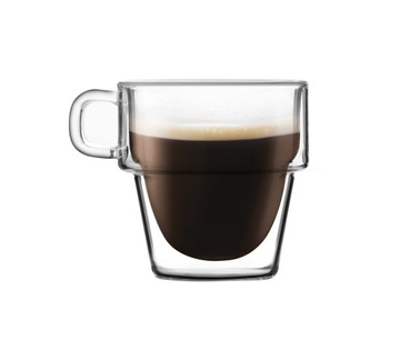 3x2 ZESTAW SZKLANKI TERMICZNE SENSO ESPRESSO LATTE KAWY FILIŻANKI PODWÓJNE