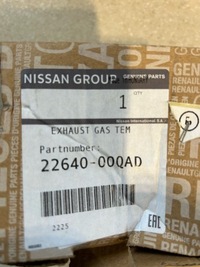 фото thumb №1, Датчик температуры выхлопных газов renault trafic iii 2264000qad