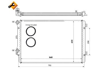 фото thumb №1, Nrf радіаторів vw води golf v 1,4-2,0tsi 03- nrf
